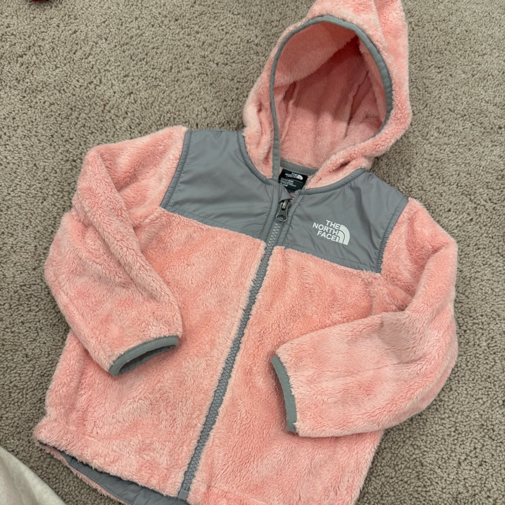 The North Face Pink and Gray Fleece Jacket